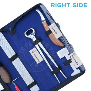 Kit de Herramientas Profesional para Herrador con Mango de Madera, Cuchillo para Pezuñas, Cuchilla Desmontable, Lima para Recortar la Suela y Pulidor de Acero - Product Image 3