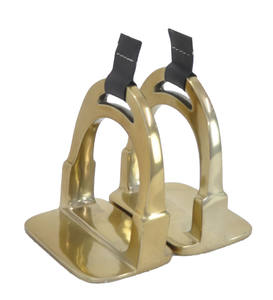 Porte-livres en forme d'étrier de cheval doré, décoration de table de salon, organisateur de magazines et de journaux, porte-livres de luxe, décoration de maison de luxe - Product Image 6