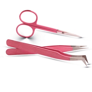 Ventes chaudes Ensemble de pinces à cils Ciseaux de beauté et recourbe-cils Testés à la main Pinces à isolation durables - Product Image 3