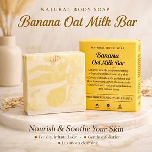 Barra de Leche de Avena y Plátano Natural para Limpieza Facial y Corporal, Hidratación y un Brillo Saludable de la Piel - Product Image 5