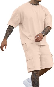 Conjunto de Camiseta Oversize y Pantalones Cortos Cargo para Hombre, Verano, Poliéster Ecológico, Estampado, Dos Piezas, Ropa Deportiva Casual para Calle y Gimnasio - Product Image 6