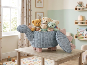 Handwoven Rattan Dinosaur <b>Storage</b> <b>Basket</b> for Kids, Cute Animal Shape <b>Wicker</b> Toy Organizer for Nursery, Playroom, and Home Decor - Product Image 6