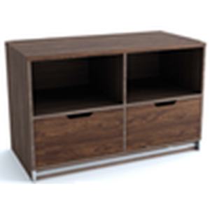 Cómoda Moderna de MDF con 2 Cajones, Laminada con HPL Grado E0, Mueble de Hotel de 24x14x14 Pulgadas, Ensamblada con Varillas de Acero Inoxidable Brahmani - Product Image 6