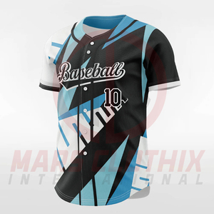 High Quality Custom Design Baseball Jersey Wholesale Custom <b>Blank</b> Button Heat-Transfer Baseball T-shirt - Product Image 3