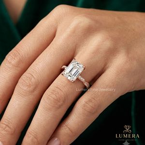 Exquisito Anillo de Diamantes Solitario de Oro, Elegante Banda Infinita Trenzada de Cuatro Puntas, Anillo de Lujo para Regalo de Aniversario - Product Image 6
