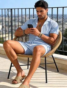 Men Printed <b>Set</b> Tropical Print Short Sleeve Shirt Beach Shorts Matching Holiday Summer Casual Top top mens twin <b>set</b> - Product Image 3