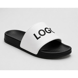 Wholesale Custom White Slide <b>Sandals</b> | Personalized Logo EVA Beach <b>Pool</b> Slippers | Private Label Manufacturer - Product Image 2
