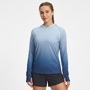 Sudadera con Capucha de Manga Larga para Hombre, Estampado Degradado, Protección Solar UPF 50, Secado Rápido, Camisa de Pesca 100% Poliéster, Estilo Pullover - Product Image 5