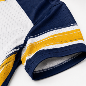 Camiseta Deportiva Warriors 24 para Hombre, Blanca, Azul Marino y Dorada, Cuello en V, Manga Corta, Transpirable, de Malla, para Fútbol Americano - Product Image 3