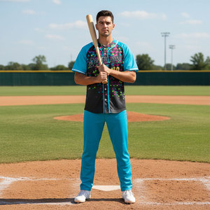 Wholesale Custom Logo New Design Fully Custom Short Sleeve Baseball Jersey 100% <b>Polyester</b> High Quality OEM Service - Product Image 6