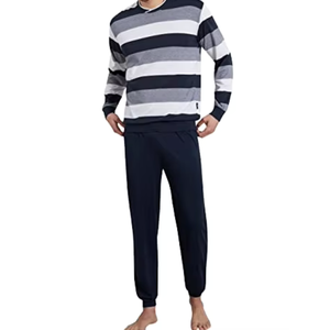 Conjunto de Pijama Personalizado para Hombre de Manga Larga, Ropa de Dormir de Algodón Suave, OEM ODM - Product Image 3