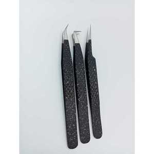 Professional Precision Stainless Steel Curved <b>Lash</b> Tweezers with Smooth Tip for Volume Fan Creation - Product Image 1