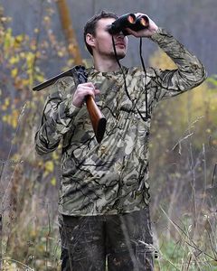 Men's Adults Summer Breathable Oxford Fabric <b>Camo</b> Hunting Shirts-Long Sleeve Performance Fishing Shirt Lightweight Quick Dry UPF - Product Image 5