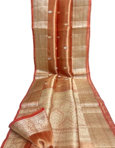 Saree en soie de coton ethnique/Saree en soie de coton pour vêtements de fête/Saree en soie de coton pour mariage Saree en soie de coton Kanchipuram - Product Image 5