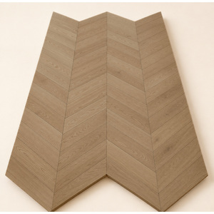 Suelo de Parqué de Roble Natural de Ingeniería, Diseño Chevron, 15 mm, 5 Pulgadas, Madera Maciza con Sistema de Encaje Macho y Hembra - Product Image 4