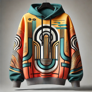 Sweat-shirt à capuche pour homme en coton 100% tie-dye, lourd et vintage, personnalisable - Product Image 2