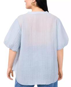 Plus Size <b>Sequin</b>-Front Balloon-Sleeve <b>Top</b> | Vince Camuto - Product Image 2