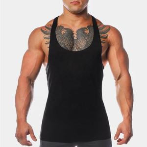 2024 nouveau gros personnalisé hommes Gym entraînement débardeur gilet couleur unie OEM ODM grande taille Polyester capuche col imprimer pas cher prix - Product Image 1