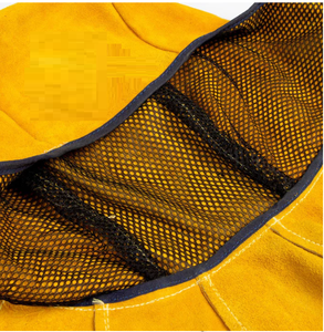 Casque de soudeur en cuir de vachette ignifuge, protection demi-cou, épaules et tête, pour travaux de soudage - Product Image 6
