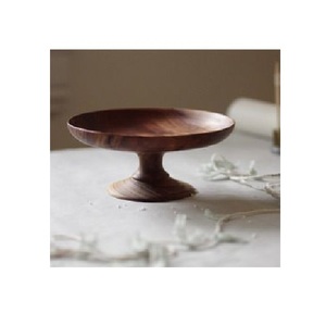 Cuenco de Madera Hecho a Mano con Pedestal Elevado, Decorativo, para Servir Frutas, Chocolates, Nueces, Dulces, Bocadillos y para Uso en la Mesa de Comedor - Product Image 2