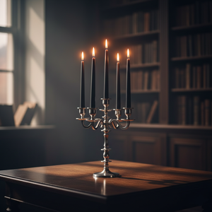 Candelabros grandes con 5 brazos de vela para centro de mesa de boda Candelabros hechos a mano de lujo para decoración navideña - Product Image 2