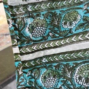 Handmade Square Scarf Floral Block Print Cotton <b>Sarong</b> Summer Beach Wear for Women Wholesale Lot Perfect As Pario <b>Bikini</b> Cover - Product Image 4