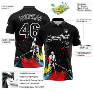 Wholesale <b>Custom</b> Polo Shirt 100% Polyester Sublimation Golf Wear Sports Team Club Uniform OEM Personalized Logo Name Printing - Product Image 3