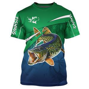 Camiseta de Pesca con Cuello Redondo y Logotipo Personalizado, Ropa de Pesca de Alto Rendimiento de Poliéster Premium para Exteriores, de Fábrica - Product Image 6