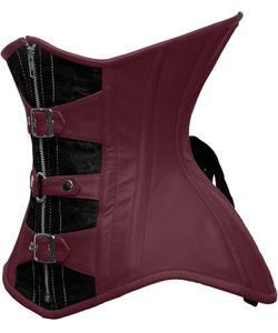 คอร์เซ็ตของผู้หญิงวินเทจชุดกระชับสัดส่วนเซ็กซี่แบบโอเวอร์บัสท์คอร์เซ็ทหนังระบายอากาศทันสมัยสำหรับขนาดใหญ่พิเศษ - Product Image 3