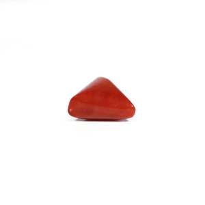Handcrafted Oval Cabochon Synthetic Red Coral Loose Gemstone 8.1 Carat for Fine Jewelry - Product Image 3