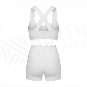 Ensemble de yoga 2 pièces North Approach, fermeture éclair intégrale sur le devant, noir uni, tissu respirant, vêtements de sport pour femmes - Product Image 2