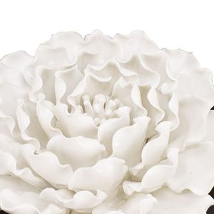 Handmade Cream Ceramic <b>Flower</b> <b>Wall</b> Decor Accent D7.3x2.8 As a Stylish <b>Wall</b> Decal - Product Image 4