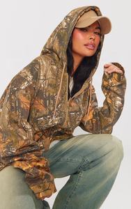 Sudadera con capucha y cremallera unisex de gran tamaño 100% poliéster camuflaje sublimación OEM con logotipo personalizado al por mayor - Product Image 5