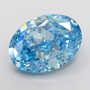 Diamante Azul Cultivado en Laboratorio de 20.02 Quilates, Corte Ovalado, Certificado IGI, Claridad VS2, Diamante Suelto con Pulido EX, Corte VG, Gema para Joyería Personalizada - Product Image 1