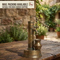 Vase de table en laiton antique fait main, imperméable et écologique, au design rustique pour la décoration de mariage