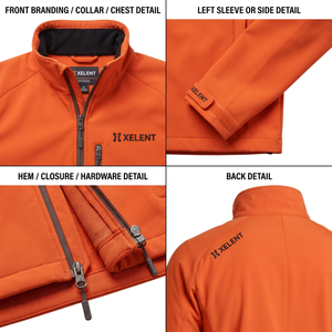 Veste imperméable en polyester pour homme, orange, vêtements d'extérieur - Product Image 4