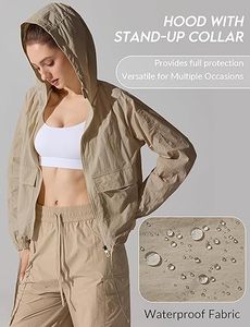 ผู้ผลิตเสื้อแจ็คเก็ตกันลมแบบ OEM สีสันตัดกัน เสื้อแจ็คเก็ตกันลมสำหรับผู้หญิง น้ำหนักเบา สำหรับเล่นกีฬา กันน้ำ มีฮู้ด - Product Image 3