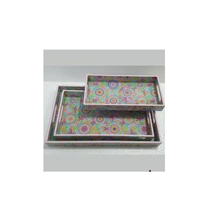 Bandeja de MDF estampada con esmalte, el mejor diseño, superventas, para restaurante y hotel, para almacenamiento de alimentos y servicio de cena, de proveedor indio - Product Image 1