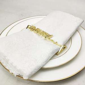 Ensemble d'anneaux de serviette de table design, accessoires élégants pour la table à manger, pour la décoration de mariage, d'hôtel et de fête - Product Image 6