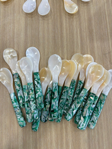Juego de Cucharas de Concha de Nácar con Mango Largo para Bodas, Cucharas de Concha Hechas a Mano, Cucharas de Concha de Caracola, Cucharas para Caviar - Product Image 6