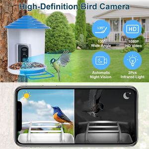 1080P HD AI Bird Feeder <b>Camera</b> <b>Solar</b> Powered with PIR Motion Auto Capture Video Cloud Card Storage WiFi Connectivity - Product Image 3