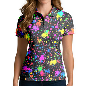 Chemises de golf pour femmes athlétiques modernes, matière légère respirante, vêtements de performance doux, coupe élégante - Product Image 1