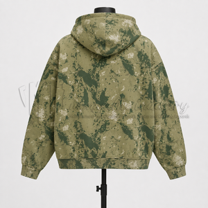 Sudadera con capucha de camuflaje personalizada con cremallera, estilo urbano, fabricante mayorista OEM ODM - Product Image 2