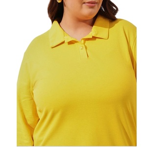 Chemises polo pour femmes en coton tricoté de haute qualité, manches longues, design personnalisé, confortables, élégantes, vêtements décontractés, logo jersey - Product Image 3