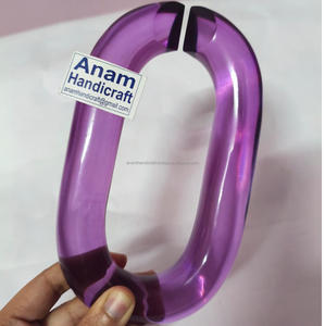 Décorations murales en chaîne acrylique modernes personnalisées, ornements en résine modernes faits à la main, suspendus pour la décoration intérieure, prêts pour le festival Diwali - Product Image 1