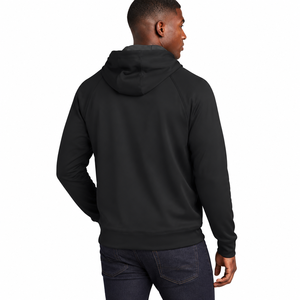 Sweat-shirt à capuche unisexe noir, coupe classique, décontracté, pour l'automne, avec poche, 100% coton, molleton tricoté respirant - Product Image 5