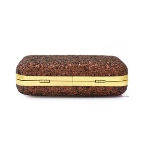 Beautiful Trendy <b>Glittering</b> Chocolate Clutch Purse for Women Evening Clutch <b>Bag</b> with Detachable Chain Strap for women Hand <b>Bags</b> - Product Image 3