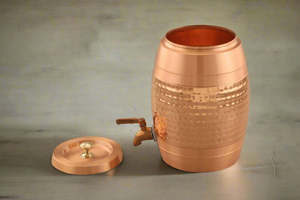 Distributeur d'eau artisanal en cuivre pur à 99,5 %, style moderne, écologique, avec logo personnalisé, modèle UC-HC-120, pour la maison - Product Image 3