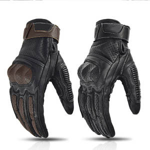 Gants de moto en cuir antidérapants pour course, protection en fibre de carbone, écran tactile étanche, personnalisables en gros - Product Image 3