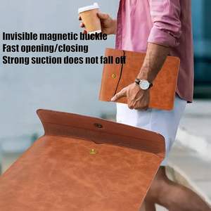 Funda de Piel Genuina de Alta Calidad para Laptop, Funda Protectora Vertical Personalizada para Hombres y Mujeres, Bolsa para Computadora al por Mayor - Product Image 4